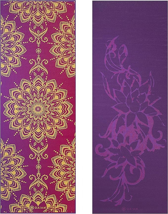 מזרן יוגה 6 מ"מ Royal Bouquet Reversible GAIAM